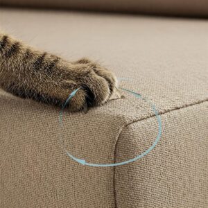 Close-up of a scratch-resistant fabric designed for a cat proof couch, showing its durability.