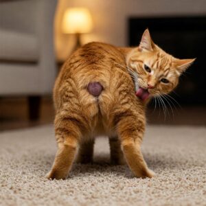 Key ingredients in Glandex for cats illustrated, including pumpkin seed and omega-rich fish oil for healthy anal glands.