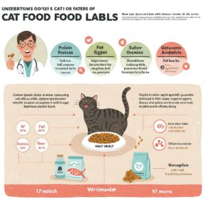 Understanding cat food labels for informed choices about your cat's wellness.