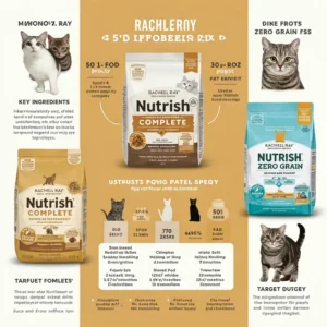 Comparison of different Rachel Ray cat food formulas.