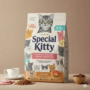 Special Kitty cat food suitable for all life stages of your feline companion.