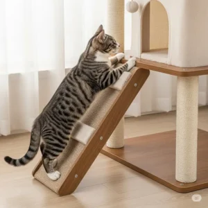 Gentle cat tree ramp replacement, providing easy access for older or less agile cats to higher levels.