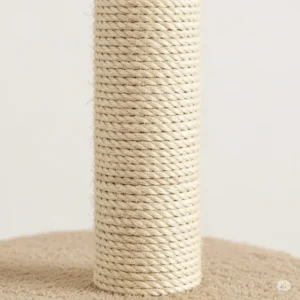 Durable sisal cat tree replacement post, perfect for worn-out scratching areas on existing cat trees.