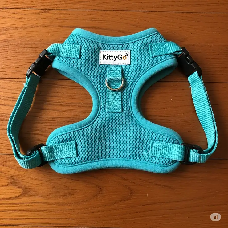 An easy-to-use step-in cat harness designed for quick and simple application.