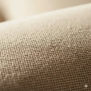 Close-up texture of microfiber or microsuede, a tightly-woven best couch material for cats that resists snagging and scratching.