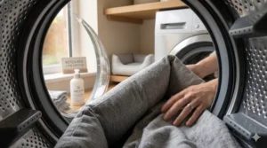 Illustration depicting heat-reflecting layers inside a cat bed to keep young kittens warm.