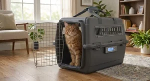Heavy-duty cat carrier for large cats accommodating heavy breeds like Maine Coons up to 25 pounds