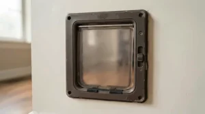 A durable best cat door featuring a magnetic weatherproof flap to keep out drafts.