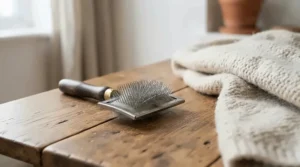 Cat supplies for maine coon displayed as a professional stainless steel grooming slicker brush