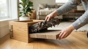 Replacing worn inserts for a sisal vs cardboard cat scratcher during regular home maintenance.