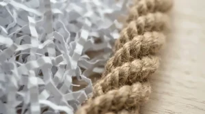 A close-up view of a worn cardboard insert next to a sturdy sisal vs cardboard cat scratcher showcasing longevity.