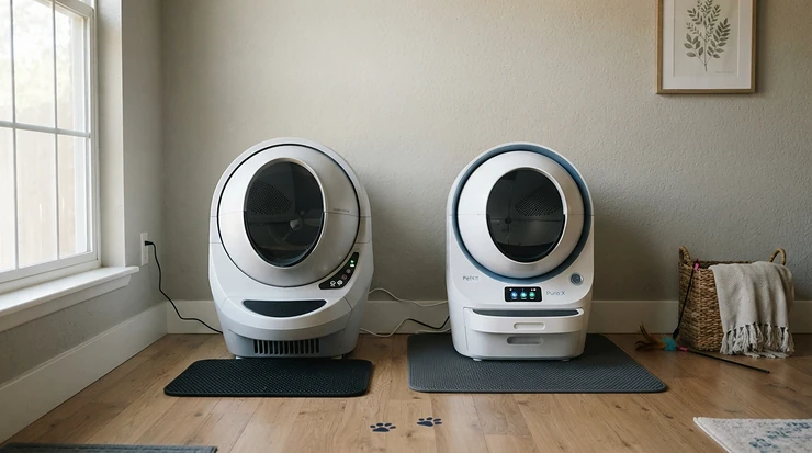 Organized summary setup showcasing a litter robot vs petkit final verdict