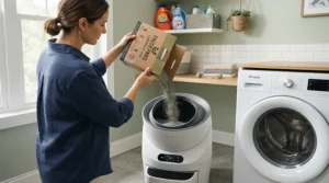 Pouring clay granules for a litter robot vs petkit substrate compatibility test